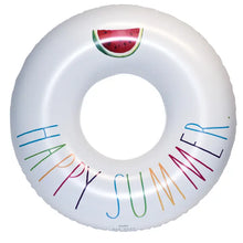 Load image into Gallery viewer, Rae Dunn - 48" Ring Float - Happy Summer. (Colored Font)