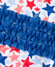 Load image into Gallery viewer, Baby Girls Shimmer Star-Spangled Long Sleeve One Piece Rash Guard