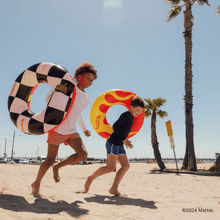 Load image into Gallery viewer, FUNBOY x Hot Wheels Kids Checkered Flame Tube Float (Reversible)
