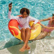 Load image into Gallery viewer, FUNBOY x Hot Wheels Kids Checkered Flame Tube Float (Reversible)