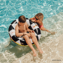 Load image into Gallery viewer, FUNBOY x Hot Wheels Kids Checkered Flame Tube Float (Reversible)