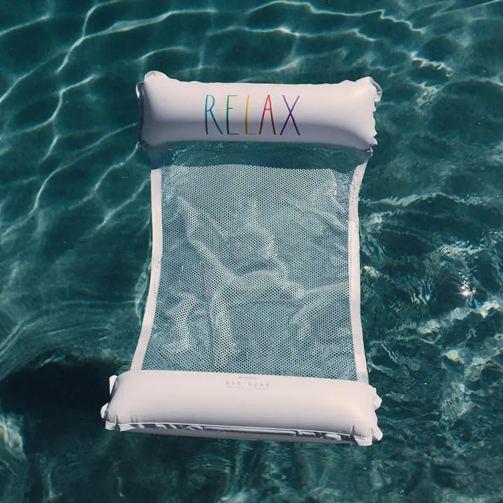 Rae Dunn - Hammock Float - Relax. (Colored Font)