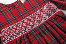 Load image into Gallery viewer, Red and Green Christmas Plaid Smocked Dress
