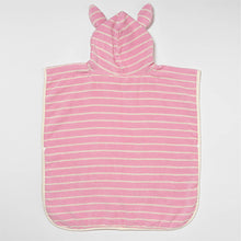 Load image into Gallery viewer, Kids Character Hooded Towel Cotton Candy Pink Stripe

