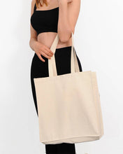 Load image into Gallery viewer, TBF Organic Canvas Self Standing Grocery Tote Bags - OR235
