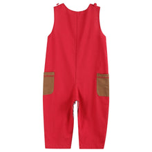 Load image into Gallery viewer, Red Reindeer Pocket Overalls

