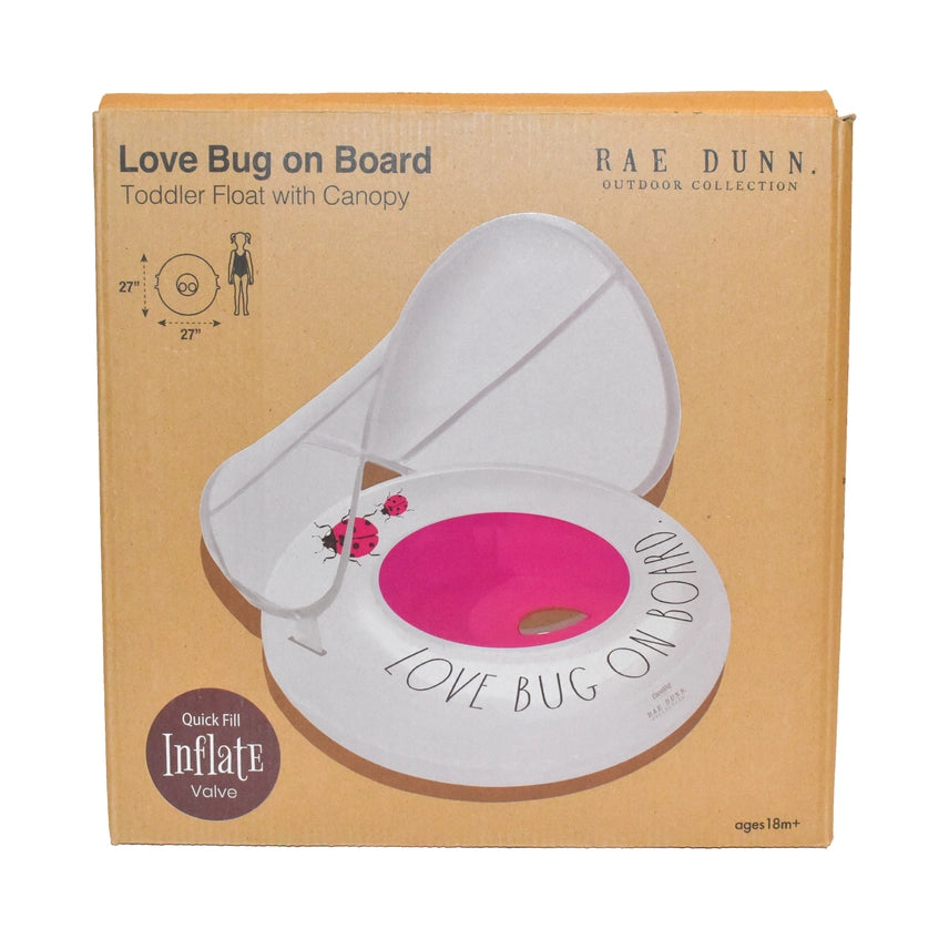 Rae Dunn - Toddler Float W Canopy - Love Bug On Board.
