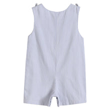 Load image into Gallery viewer, Blue Puppy Appliqué Seersucker Shortalls
