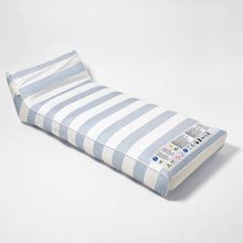 Load image into Gallery viewer, Luxe Lie-On Lounger Lazy Days Blue Stripe
