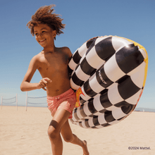 Load image into Gallery viewer, FUNBOY x Hot Wheels Checkered Flame Surfboard (Reversible) Float
