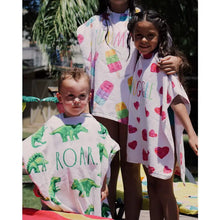 Load image into Gallery viewer, Rae Dunn Kids Poncho Towel with Beach Ball
