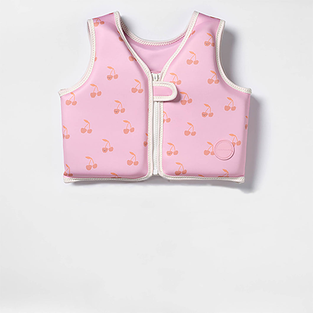 Kids Swim Vest 3-6 Cotton Candy Cherry