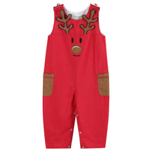 Load image into Gallery viewer, Red Reindeer Pocket Overalls
